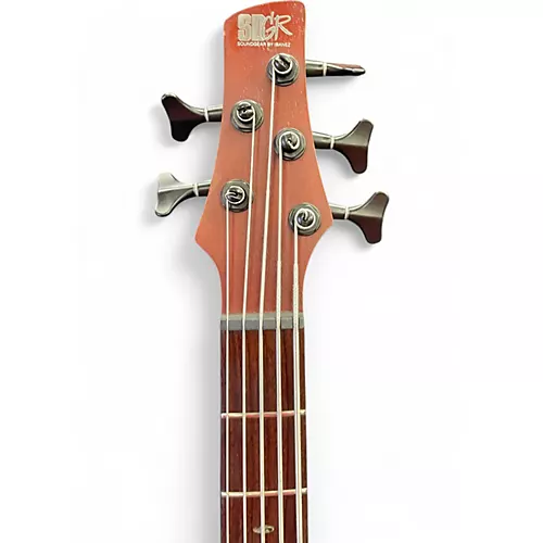 Used Ibanez SR505 5 String Burgundy Electric Bass Guitar Burgundy