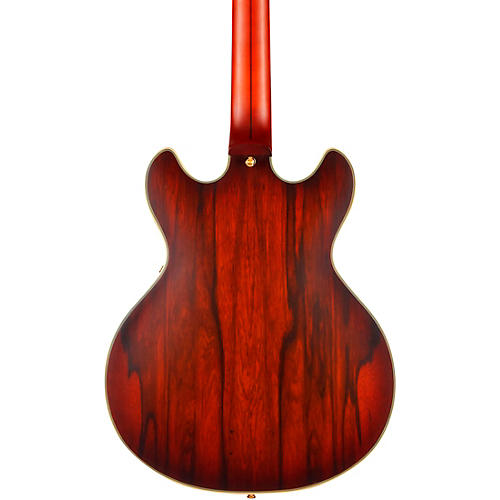 D'Angelico Deluxe Mini DC Semi-Hollow Electric Guitar Satin Trans Wine