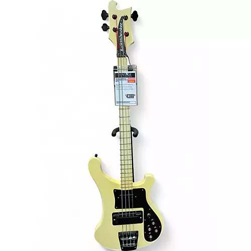 Vintage 1987 Rickenbacker Tuxedo White Electric Bass Guitar White