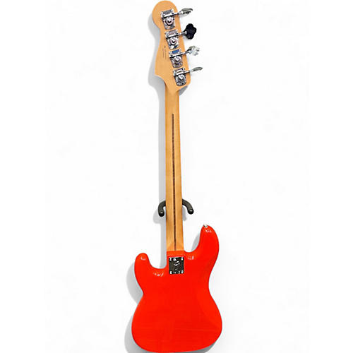 Used Fender Standard Precision Bass Orange Electric Bass Guitar Orange