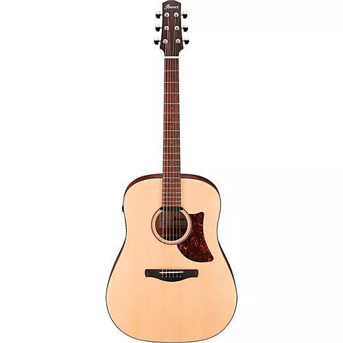 Ibanez AAD100E Advanced Acoustic Solid Top Dreadnought Guitar Open Pore Satin Natural