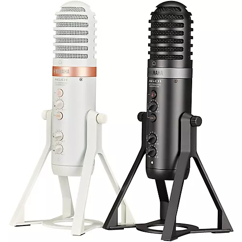 Yamaha AG01 Streaming Loopback Audio USB Microphone White