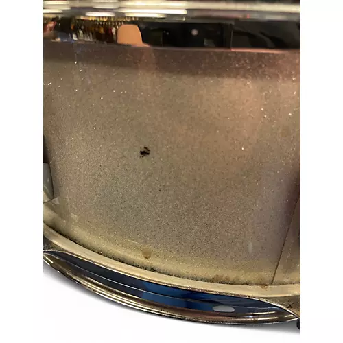 Used Pearl 14in EXPORT SERIES SNARE Silver Sparkle Drum Silver Sparkle 33