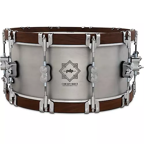 PDP by DW Concept Select Aluminum Snare Drum With Walnut Hoops 14 x 5 in. Aluminum