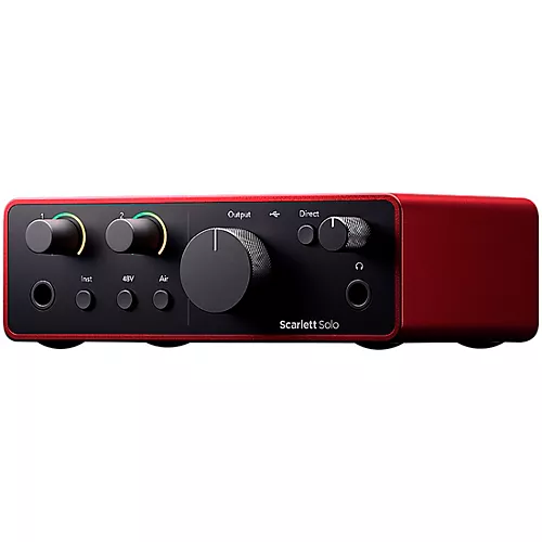 Focusrite Scarlett Solo Gen 4 with Yamaha HS Studio Monitor Pair & HS8S Subwoofer Bundle (Stands & Cables Included) HS8