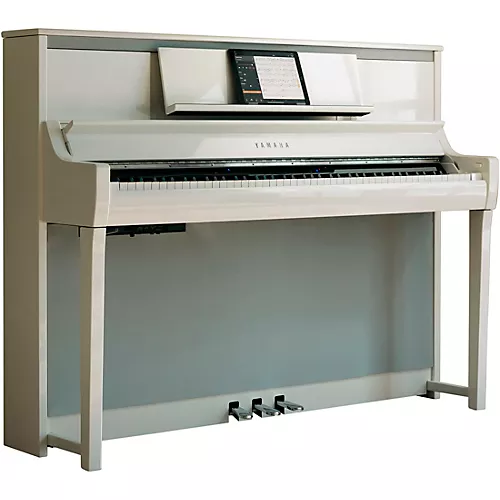Yamaha Clavinova CSP-295 Digital Upright Piano With Bench Polished White