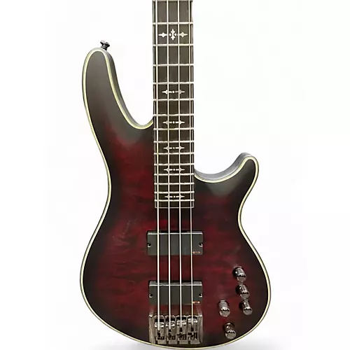 Used Schecter Guitar Research Hellraiser Extreme 4 String Crimson Red Burst Electric Bass Guitar Crimson Red Burst