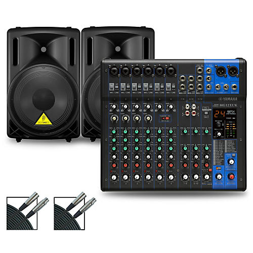Yamaha MG12XUK Mixer with Behringer Eurolive BD Speakers 12
