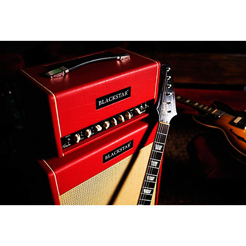 Blackstar St. James Toby Lee 50 6L6 50W Tube Guitar Head and 2x12 Guitar Cabinet Red