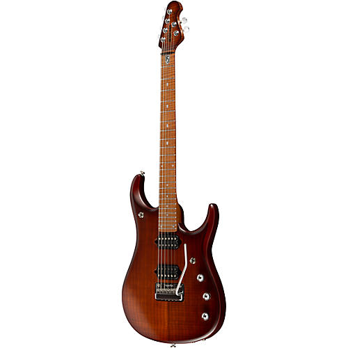 Ernie Ball Music Man JP15 Flamed Maple Top Electric Guitar Transparent Black