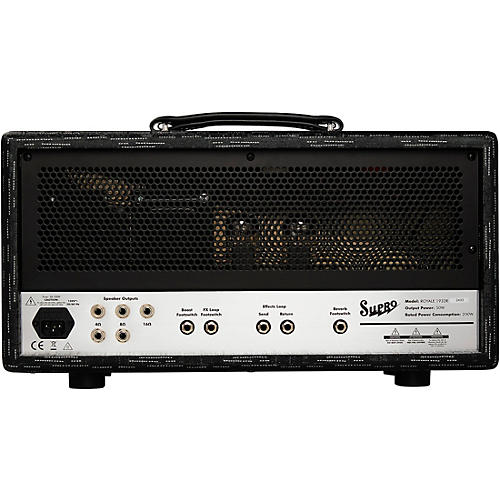 Supro Royale 50W Guitar Tube Amp Head Black Scandia