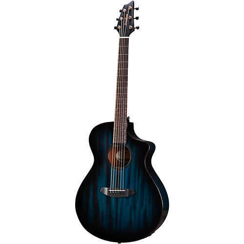 Breedlove Rainforest S African Mahogany Concert Acoustic-Electric Guitar Midnight Blue