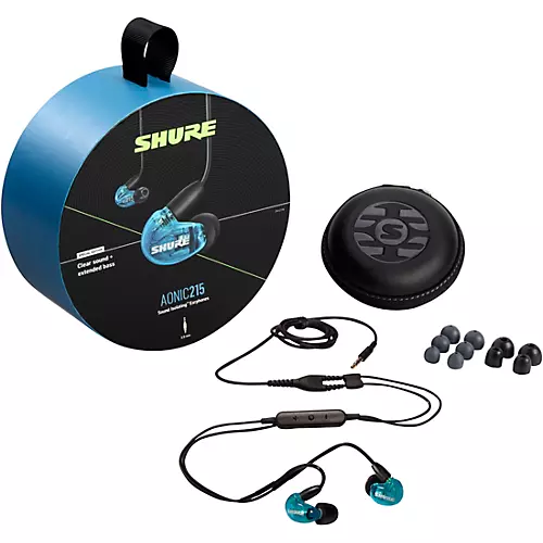 Shure MV7-K USB Microphone and AONIC215 Earphones Content Creator Bundles Black