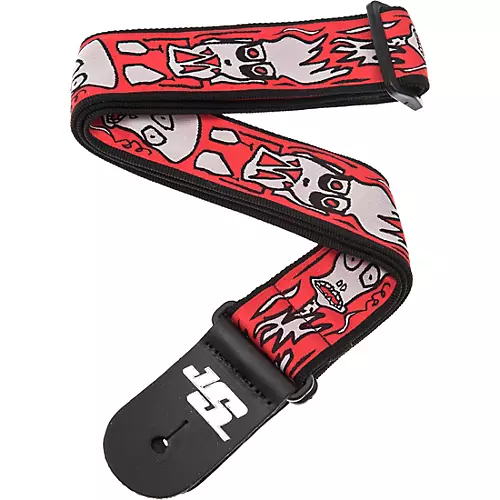 D'Addario Joe Satriani Nylon Guitar Strap Red/White Up In Flames