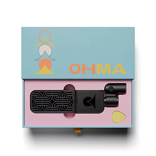 Ohma World Motif Condenser Microphone White & Stainless Steel