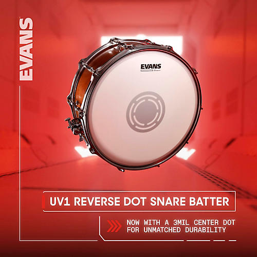Evans UV1 Reverse Dot Coated Snare Batter Drum Head 14 in.