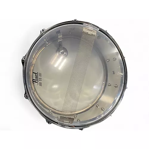 Used Pearl 14in Steel Snare Chrome Drum Chrome 33