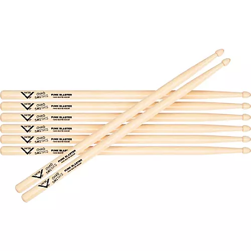 Vater Chad Smith Signature Funk Blaster Drum Sicks - Buy 3 Pairs, Get 1 Pair Free Wood