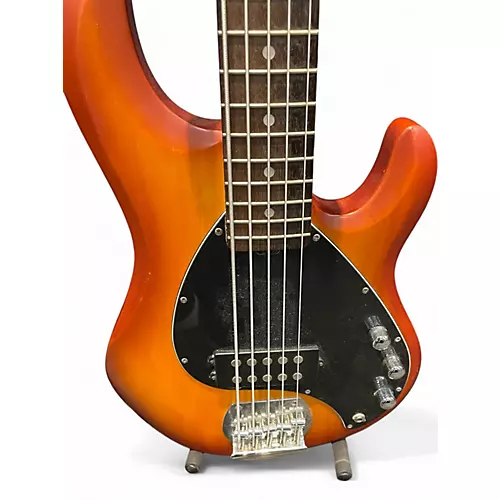 Used Sterling by Music Man Sub Series Stingray 5 Amber Burst Electric Bass Guitar Amber Burst