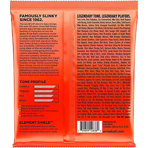 Ernie Ball 2838 Slinky Nickel Round Wound 6-String Electric Bass Strings