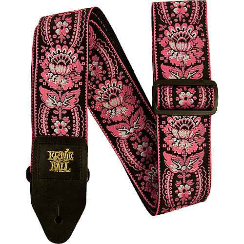 Ernie Ball Jacquard Polypro Guitar Strap Vanilla Rose