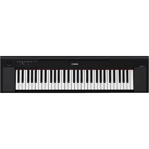 Yamaha Piaggero NP-15 61-Key Portable Keyboard With Power Adapter Black Essentials Package