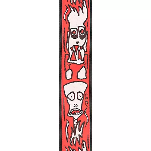 D'Addario Joe Satriani Nylon Guitar Strap Red/White Up In Flames
