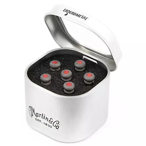 Martin Luxe Liquidmetal Bridge Pin Set Bone Pearl