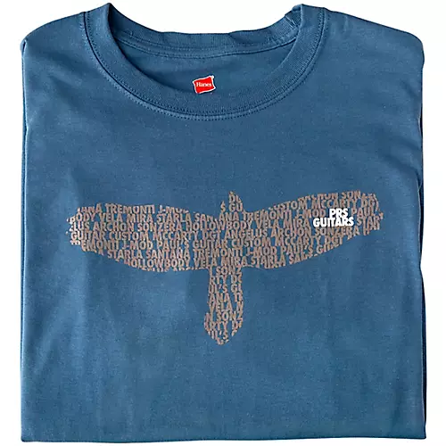 PRS Bird As A Word Slate Blue T-Shirt X Large