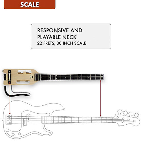 Traveler Guitar Ultra-Light Electric Travel Bass Gloss Black