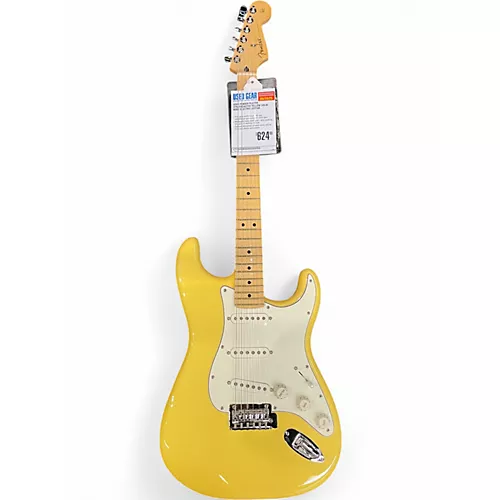 Used Fender Player Stratocaster Yellow Solid Body Electric Guitar Yellow
