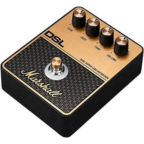 Marshall DSL Overdrive Effects Pedal Black and Gold