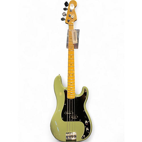 Used 2016 Fender American Standard Precision Bass Green Electric Bass Guitar Green
