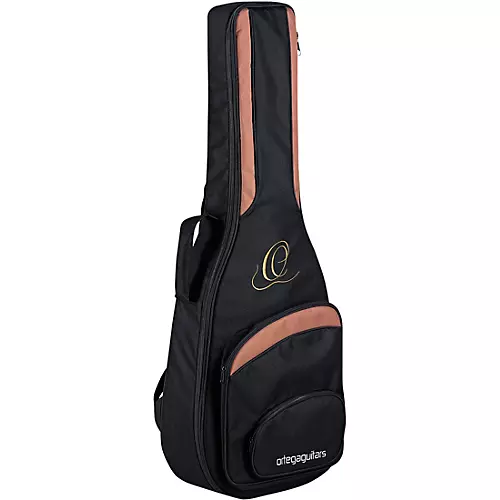 Ortega Family Series Pro RCE145LBK Thinline Acoustic-Electric Left-Handed Nylon Guitar Gloss Black