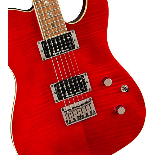 Fender Special-Edition Custom Telecaster FMT HH Electric Guitar Transparent Crimson