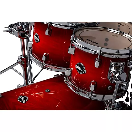 Ddrum Dominion Birch 5-Piece Shell Pack With Ash Veneer Red Burst