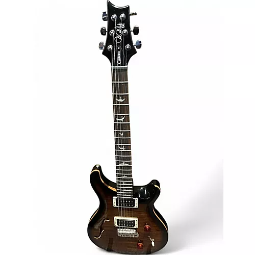 Used PRS SE Custom 24 Black Gold Solid Body Electric Guitar Black Gold