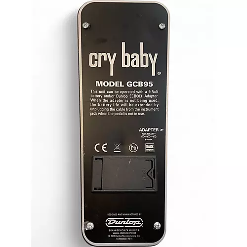 Used Dunlop GCB95 Original Crybaby Wah Effect Pedal