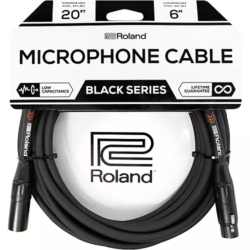 Roland Black Series XLR Microphone Cable 20 ft. Black