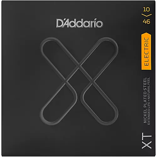 D'Addario XT Nickel Plated Steel Electric Guitar Coated Strings .009-.046 Hybrid