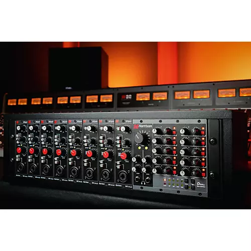 Harrison D510r 10-Slot 500 Series Rack System with 10x2 Analog Mixer Module