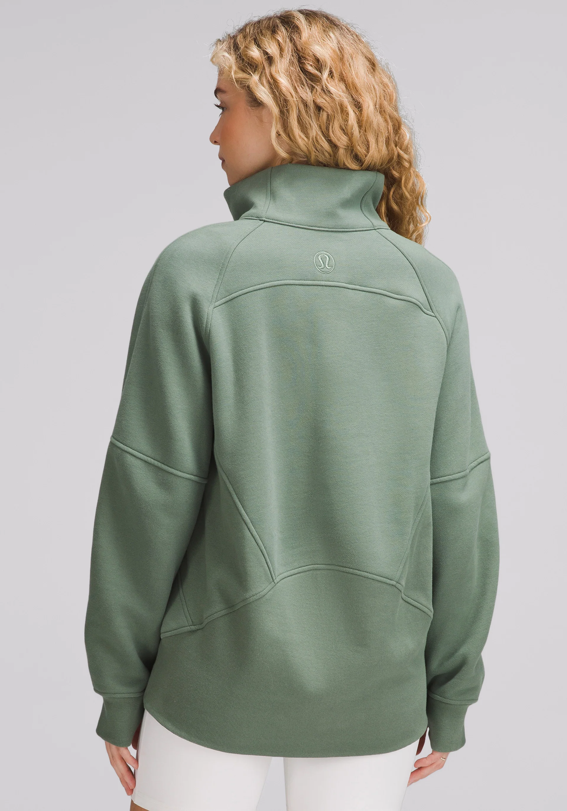 Scuba Oversized Funnel-Neck Half Zip | Long
