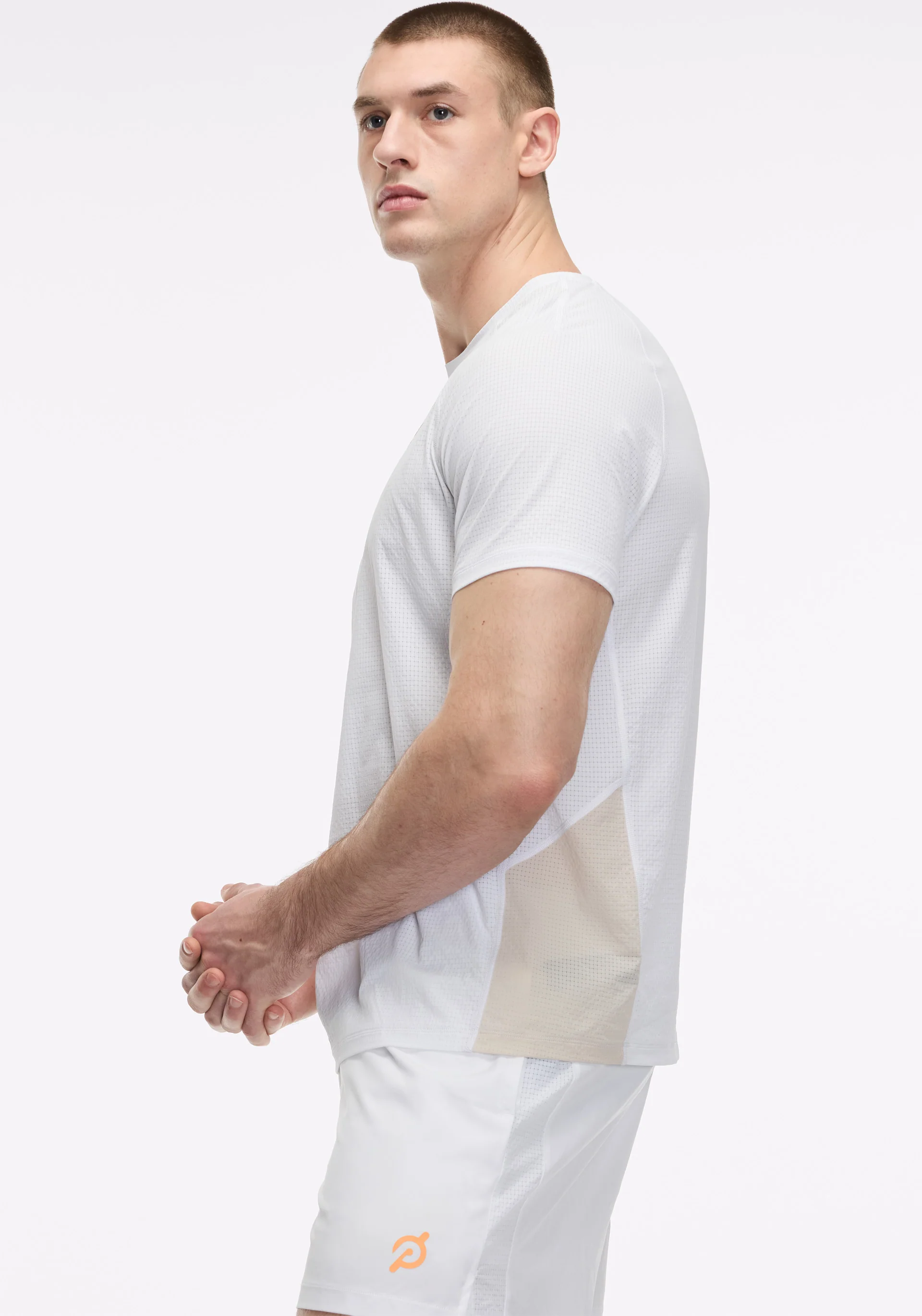 Grid Jacquard Colorblock Short Sleeve