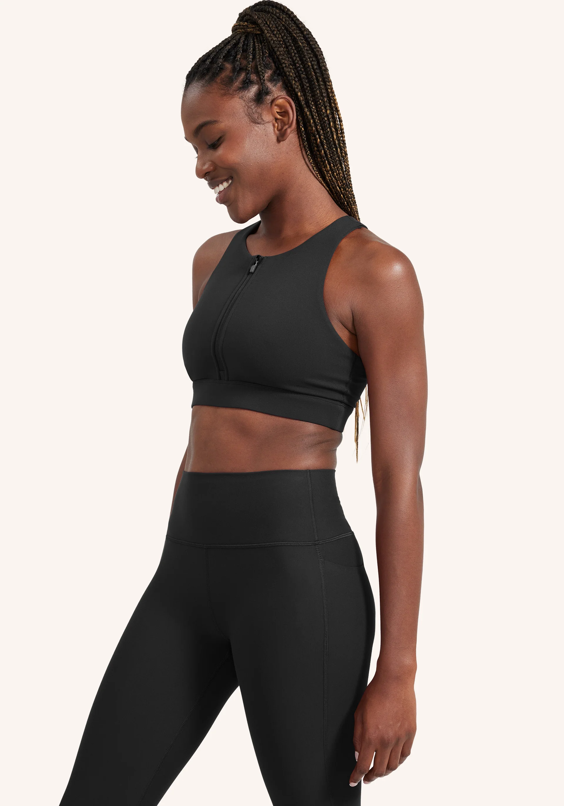 Cadent High Neck Zip Bra