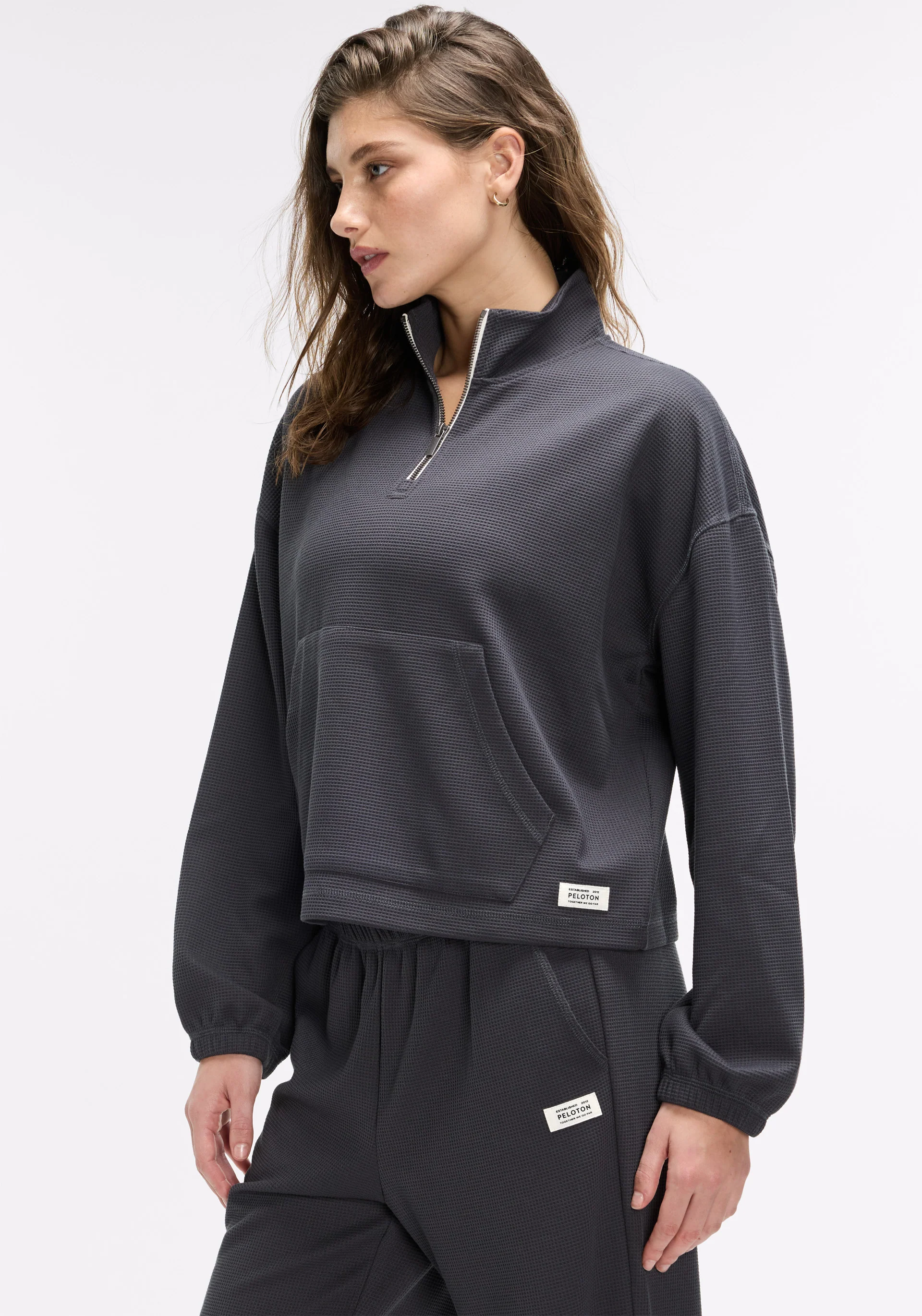 Waffle Mock Neck ¼ Zip