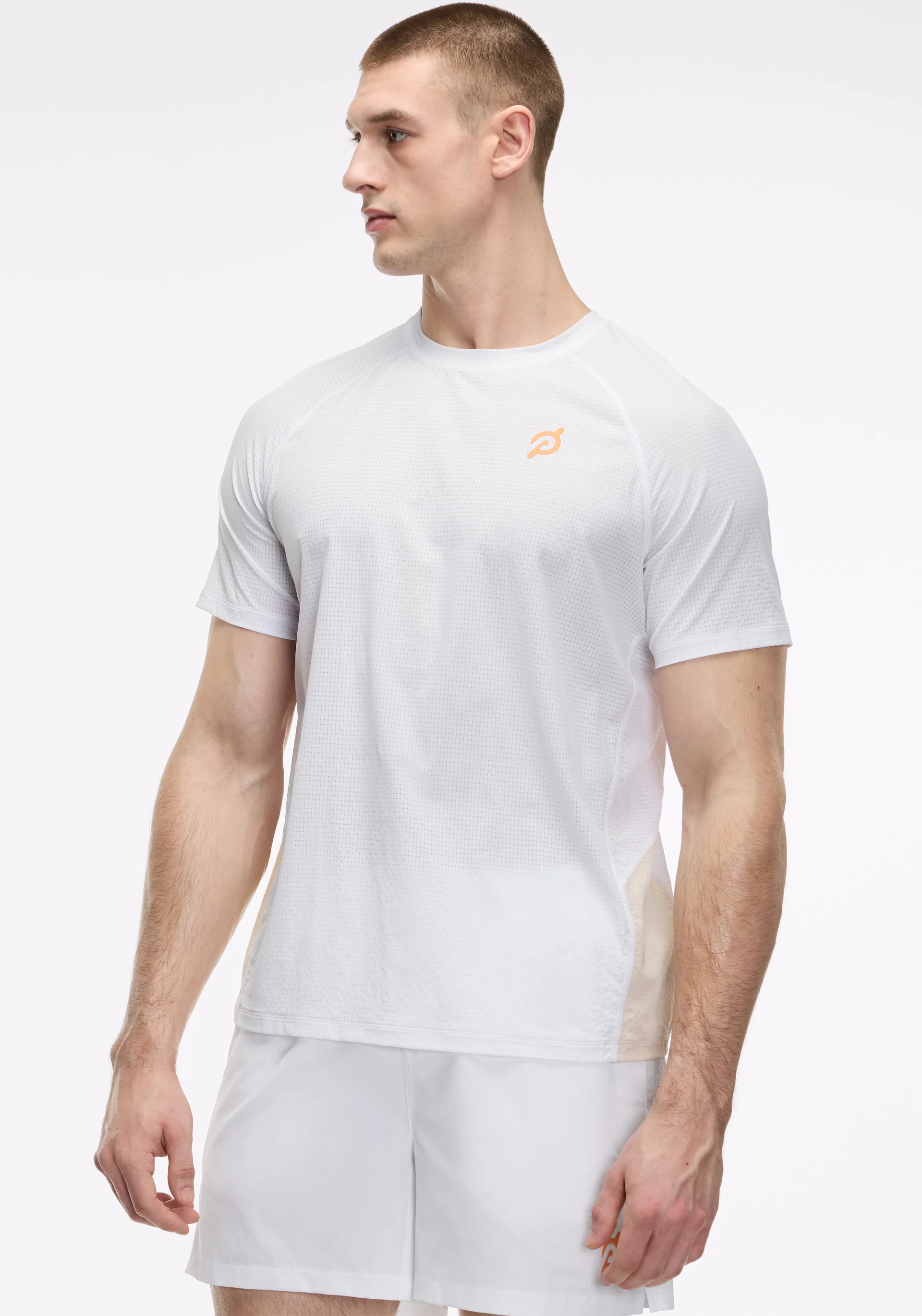 Grid Jacquard Colorblock Short Sleeve