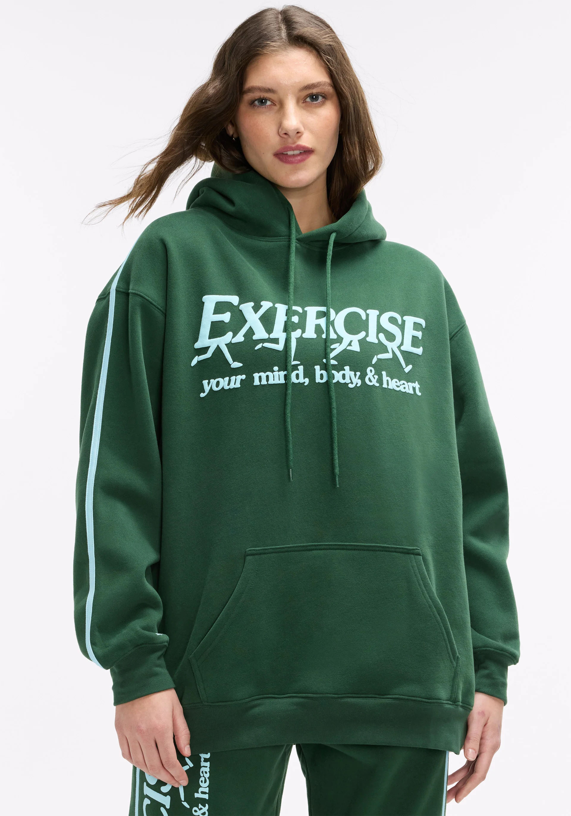 Exercise Your Mind, Body & Heart Oversized Hoodie