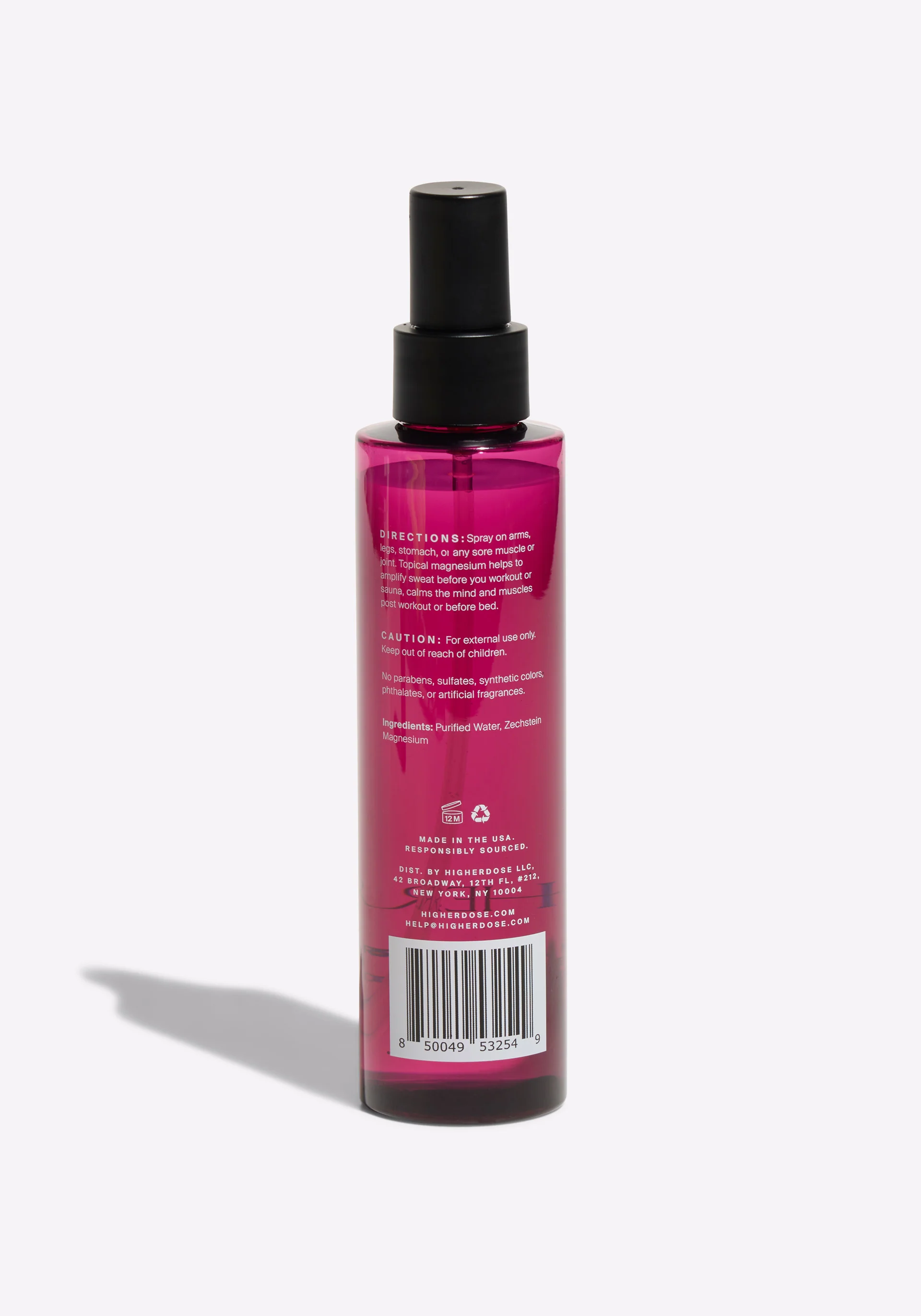 Transdermal Magnesium Spray