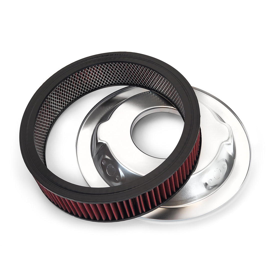 Air Cleaner with Drop Base - 14 Chrome