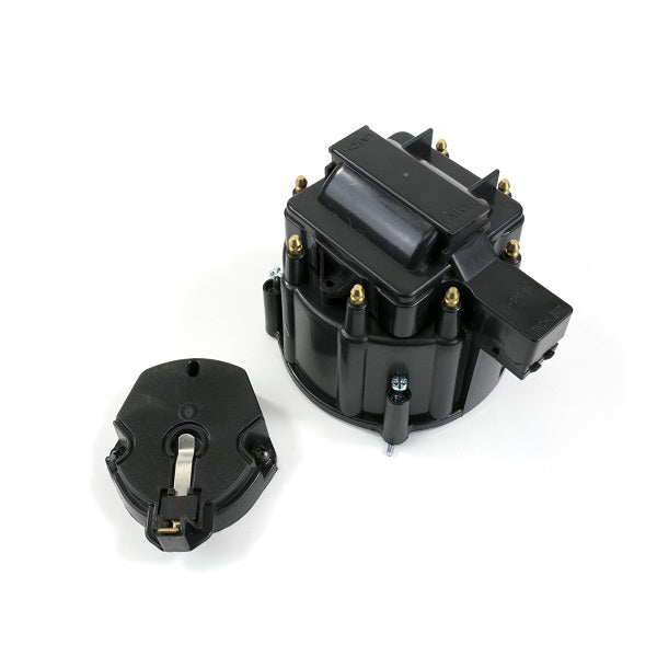 HEI Distributor Cap and Rotor Kit - Coil Cover - Black